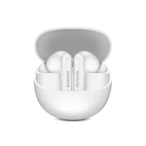 Fone de Ouvido Eardbud AIWA AWS-EB-04-B, Bluetooth, IPX4, ANC, 26 Horas de bateria Branco